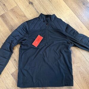 NWT Men’s black short par 4 1/4 zip jacket